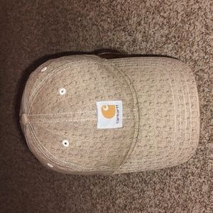 Carhartt Ball Cap Snap Back Hat One Size Front Patch Women's Khaki Cotton